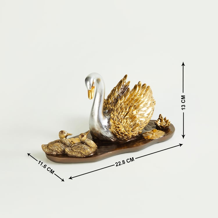 Svana Grace Swan Sculpture by Corsica – Polyresin Finish