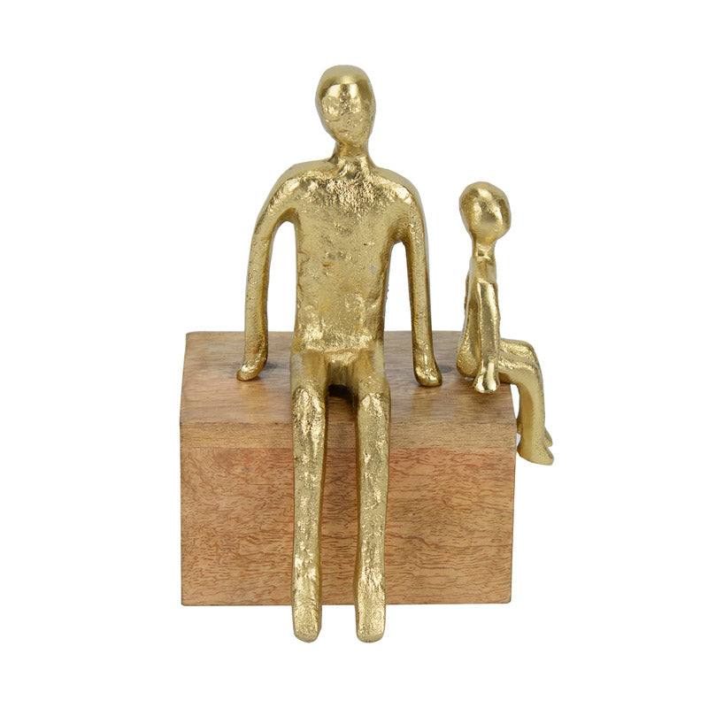 Sibling Time Gold Tone Tabletop Showpiece