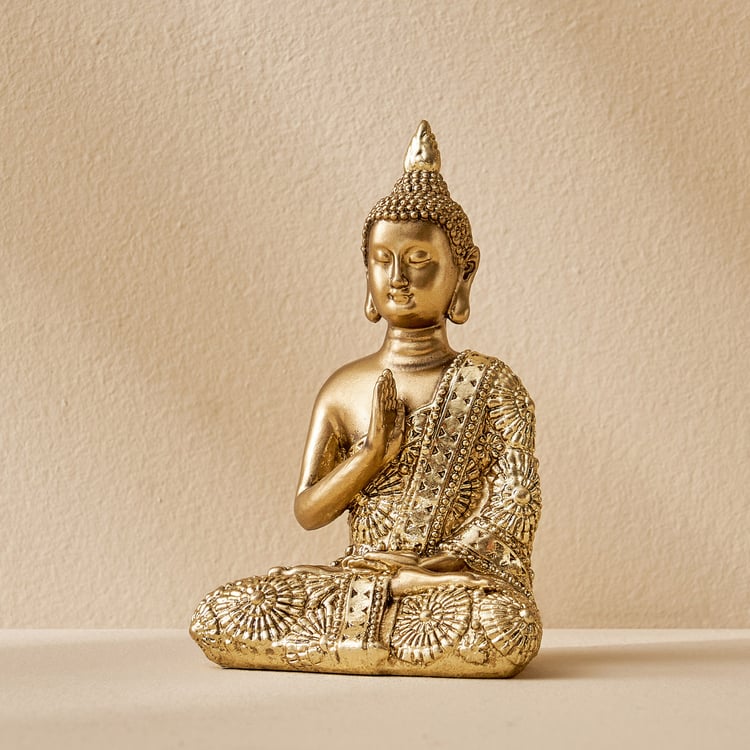 Corsica Tranquil Buddha Figurine – Calm Sitting Pose in Polyresin
