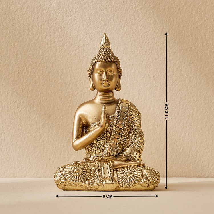 Corsica Tranquil Buddha Figurine – Calm Sitting Pose in Polyresin