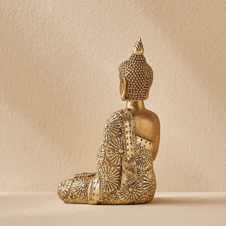 Corsica Tranquil Buddha Figurine – Calm Sitting Pose in Polyresin