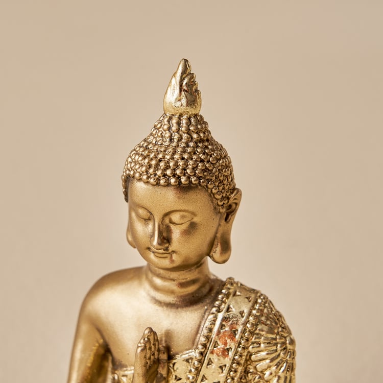 Corsica Tranquil Buddha Figurine – Calm Sitting Pose in Polyresin