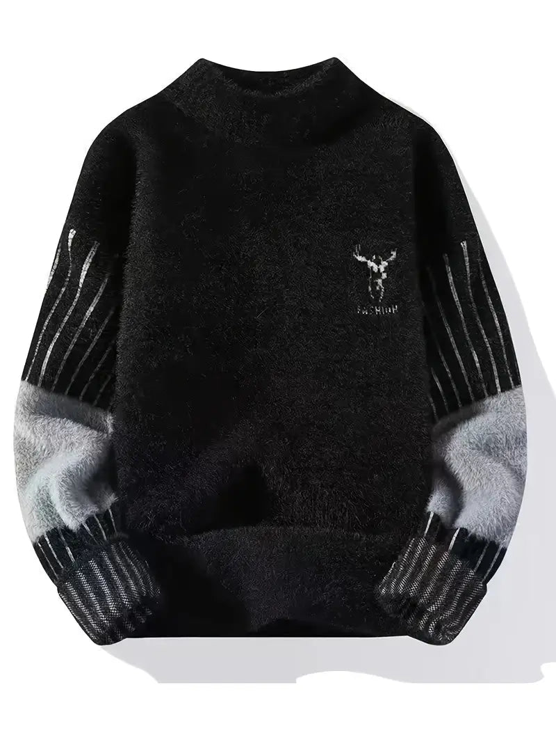 Decorail Woodland Deer Sweater – Soft Knit Cream & Gray