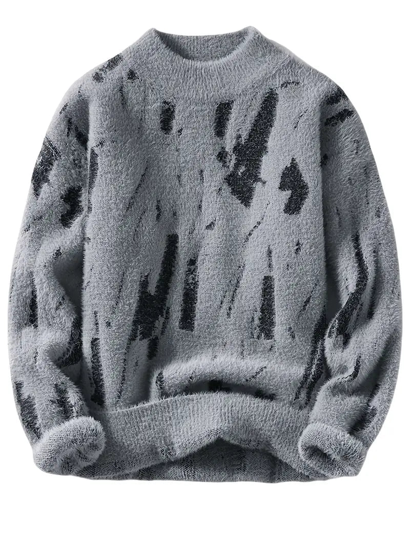 Decorail™ Inkstroke Knitted Sweater – Black & White