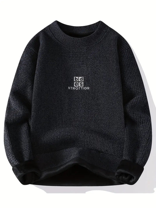 Decorail™ Clean Stitch Embroidered Sweater – Olive Green