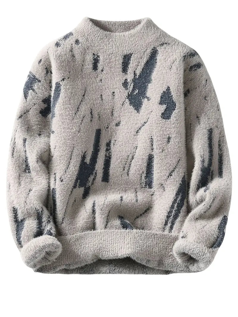 Decorail™ Inkstroke Knitted Sweater – Black & White