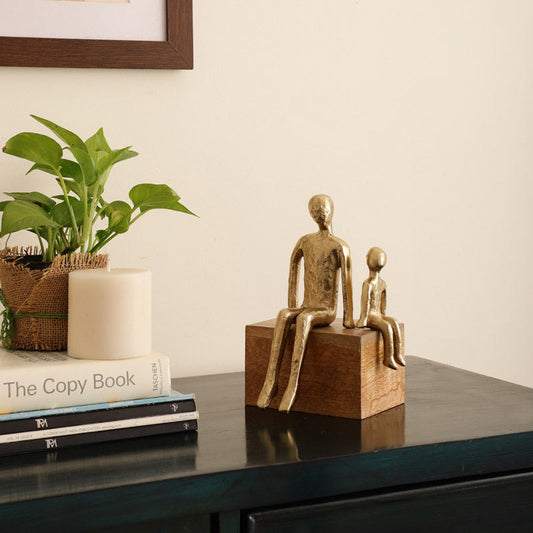 Sibling Time Gold Tone Tabletop Showpiece